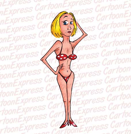 skinny anorexic woman